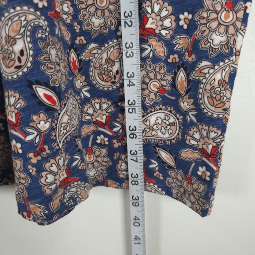 NWT BODEN V Neck Puff Sleeve Paisley Jersey Mini Dress‎ Cotton D0555 Size 12L - Picture 11 of 16